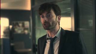 David Tennant in the same scene for British and American versions of Broadchurch [upl. by Dnomder]