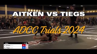 Ryan Aitken vs Aaron Tiegs ADCC Trials 2024 [upl. by Cristin]