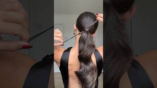 How to hide your hair tie using your hair slowed down hair hairstyle [upl. by Aicsila]