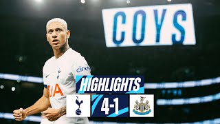 TOTTENHAM HOTSPUR 41 NEWCASTLE UNITED  PREMIER LEAGUE HIGHLIGHTS  RICHARLISON AT THE DOUBLE [upl. by Notnilc]