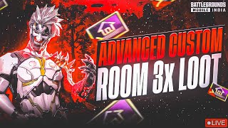 Advance Custom 3x loot  Bgmi Live Custom Rooms  Rp Giveaway  bgmi custom room live bgmilive [upl. by Schulz208]