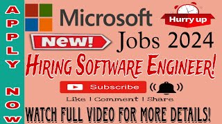 Microsoft Recruitment Drive 2024 Hiring for Software Engineer II [upl. by Swetlana]