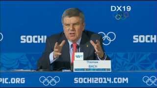 126th IOC Session  02072014  President Bach Press Conferences [upl. by Bobby]