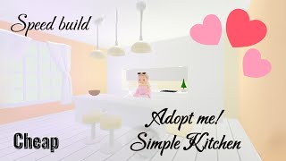 Simple kitchen cheap  Adopt me  speed build [upl. by Asilam]