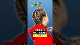 Chic Hoodie Hair 2025 UpsideDown Twin Dutch Braids  Quick amp Easy [upl. by Adnileb]