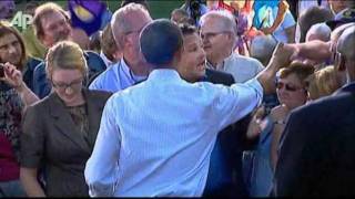 Raw Video Obamas Heated Exchange After Event [upl. by Aietal665]