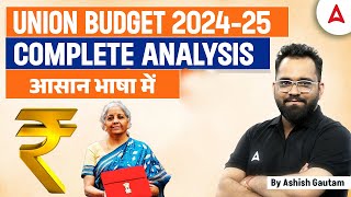 Union Budget 202425 Highlights  Complete Union Budget Analysis  By Ashish Gautam [upl. by Oika]