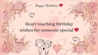 Heart touching birthday wishes for someone special  gfbfhusbandwife happybirthday love [upl. by Ahsiekyt]