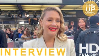 Romola Garai interview at Scoop Premiere [upl. by Cheatham]