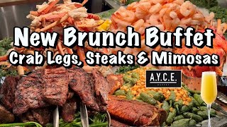 NEW Brunch BUFFET CRAB LEGS STEAKS amp MIMOSAS  AYCE Buffet at Palms [upl. by Koval]