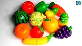 Learn names of fruits and vegetables with toy velcro cutting fruits and vegetables esl asmr Toys [upl. by Malissia]