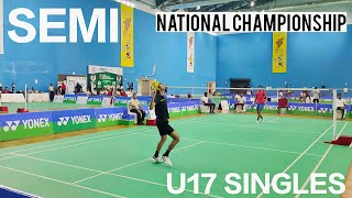 SEMI  U17 SINGLES NATIONAL CHAMPIONSHIP TN  JAGSHER SINGH VS PRATEEK [upl. by Gerhan331]