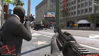 GTA 5  First Person Bank Heist  Six Star Escape [upl. by Anonyw245]