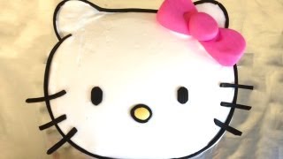 Easy Hello Kitty Cake HOW TO COOK THAT hello kitty cake Ann Reardon [upl. by Akceber]