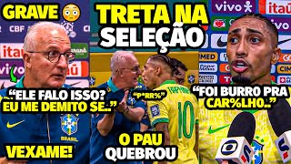 O ESCULACH0 AGRESSlV0 DE RAPHINHA QUE FOI PRA ClMA APÓS VEXAME DA SELEÇÃO E DORIVAL FALA EM DEMISSÃ0 [upl. by Anerac]