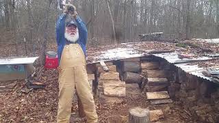 Splitting Firewood with a Maul How I Swing [upl. by Radford]