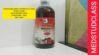 Betonin syrup uses side effects complete info [upl. by Buschi776]