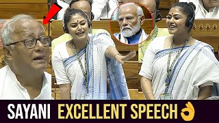 TMC MP Sayani Ghosh Excellent Speech In Lok Sabha  PM Modi  Parliament Budget Session  News Buzz [upl. by Galatea]