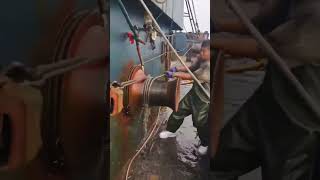 Towing process of fishing boat [upl. by Brade]