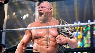 Brock Lesnar F5 off Chamber pod WWE Elimination Chamber 2022 [upl. by Nagar]