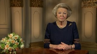 Toespraak Koningin aan de vooravond van haar abdicatie 2013 [upl. by Vihs]