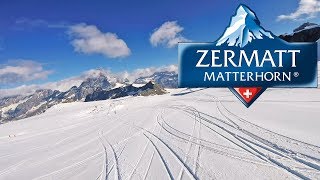 Summer skiing Zermatt  full ride from 3800m to 2900m 7km  July 2018 [upl. by Akcirret686]