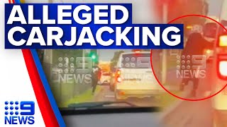 Melbourne mother fights back after alleged carjacking while her kids were inside  9 News Australia [upl. by Archibald]