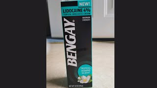 BENGAY Lidocaine Tropical Jasmine Review [upl. by Pontius]