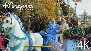 4K Christmas with Disney Princesses  Disneyland Paris 2024 [upl. by Suolevram860]