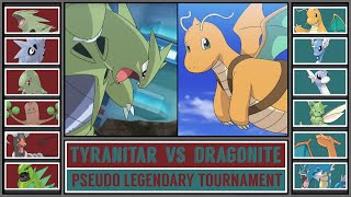 TYRANITAR vs DRAGONITE  Pseudo Legendary Pokémon Tournament Battle 1 [upl. by Carbone]