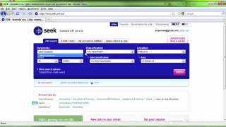 How to find and apply for a job using Seekcomau [upl. by Martell]