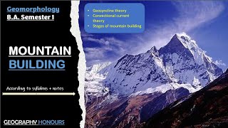 MOUNTAIN BUILDINGGEOSYCLINE THEORYCONVECTIONAL CURRENT THEORYSTAGES OF MOUNTAIN BUILDINGSEM1 [upl. by Noell]