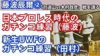 ②藤波辰爾「力道山vs木村」戦を語る「日本プロレス時代のガチンコ練習（藤波）と新生UWFのガチンコ練習（田村）」 [upl. by Latreese]