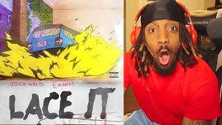 THEY SAYING EMINEM RUINED THIS SONG  Juice WRLD Eminem  Lace It REACTION [upl. by Nobie]