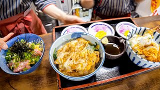 カツ丼！天ぷら！驚異的な人気を誇る関西のうどん蕎麦屋４選丨Japanese Street Food [upl. by Weldon]