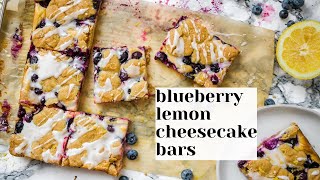 Blueberry Lemon Sugar Cookie Cheesecake Bars Recipe Only 8 Ingredients and SO Easy shorts [upl. by Aimehs559]