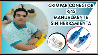 Crimpar conector RJ45 manualmente sin herramienta crimping [upl. by Alehcim]