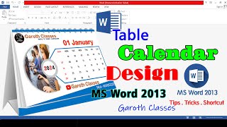 Table Calendar 2024 Design in Ms Word  How to Make Printable Table Calendar Design in Ms Word 2024 [upl. by Nanni]