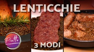 LENTICCHIE 3 Modi Ricetta CLASSICA con SALSICCIA e con COTECHINO [upl. by Cirenoj]