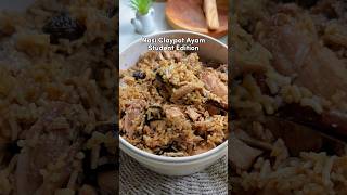 Resepi Nasi Claypot Ayam guna Student Pot 🫶🏻 food recipe cooking foodie easyrecipe cook [upl. by Eniawtna]