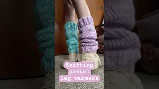 Knitting pastel leg warmers knit pastel [upl. by Nahtannoj]