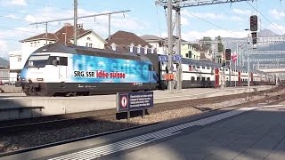 ► Bahnverkehr 150612 in Spiez amp Bern Train spotting in Switzerland [upl. by Peace]