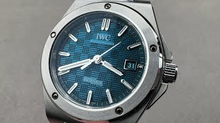 IWC Ingenieur Aqua Dial IW328903 IWC Watch Review [upl. by Rae311]