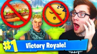 I Cant EAT OR SLEEP Until I WIN A GAME ON Fortnite Battle Royale Worst Challenge Ever [upl. by Hanonew]