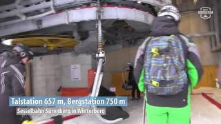 Fahrt mit der Achtersesselbahn Sürenberg im Skigebiet Winterberg [upl. by Susy]