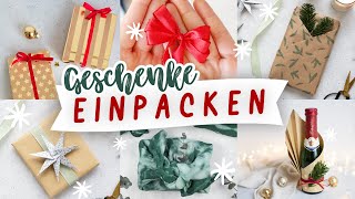 Geschenke einpacken  einfach und kreativ Geschenkverpackung basteln für Weihnachten  TRYTRYTRY [upl. by Sunderland]