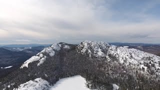 Snowshoeing Breaking Trail on Tumbledown Mountain [upl. by Sirraf101]