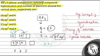 BF3 is planar and electron deficient compound Hybridization and number of electrons around the [upl. by Nadean]