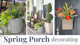 SPRING FRONT PORCH MAKEOVER  Front Porch Decorating Ideas for Spring 2023 [upl. by Rozanna536]