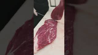 Cutting Beef Flat Iron Steaks 🔪🥩 shorts beef [upl. by Lockwood346]